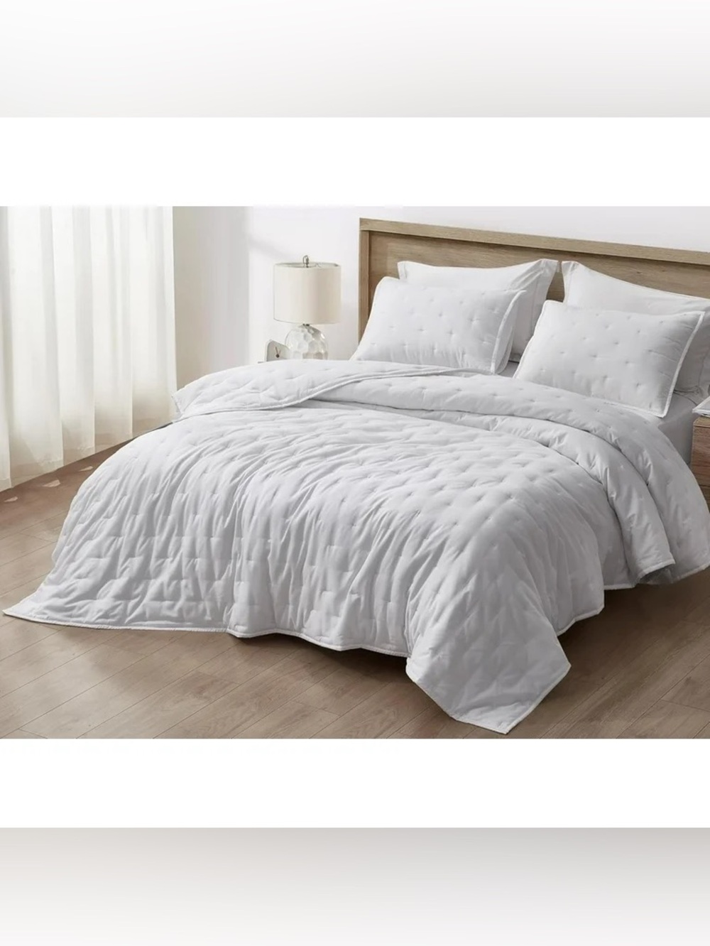 White king Quilted Set - Soft All-Season Bedding